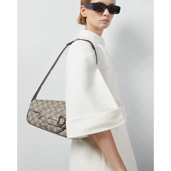 $3K NEW GUCCI GG ASYMMETRICAL 1955 HORSEBIT SHOULDER BAG PURSE AUTHENTIC! - Picture 2 of 14